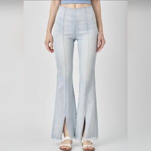 ❤️ RISEN GOING RETRO HIGH RISE FLARE JEANS, PULL ON, SMALL (SIZE 4 - 8)